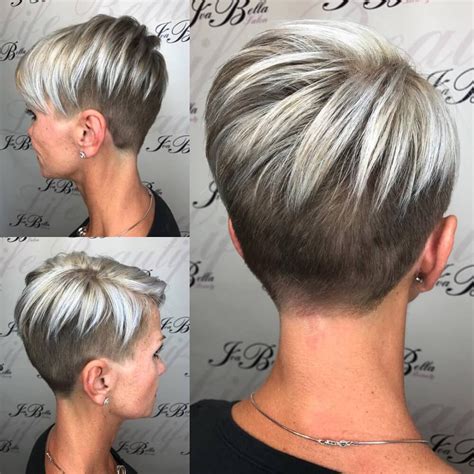 pictures of short hairstyles front and back|new short haircut.